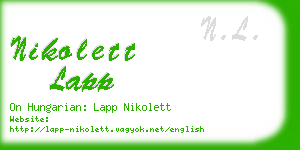 nikolett lapp business card